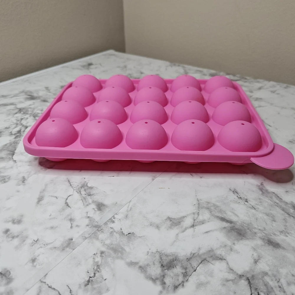 Pink Silicone Cake Pop Mold
